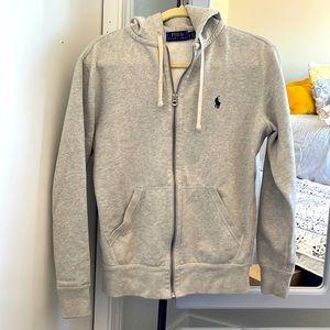 Polo Ralph Lauren (Men) - Fleece hoody with full zipper (Heather grey)